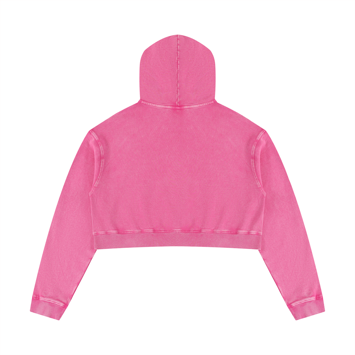 Street Pink Crop Hoodie