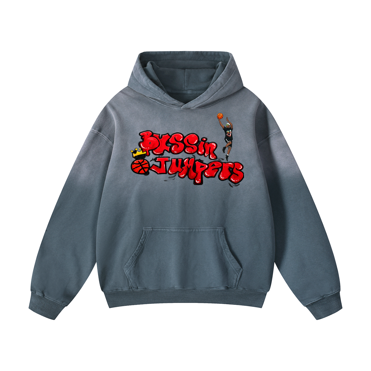 Street Red Oversized Hoodie