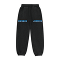 Black & Light Gray & Light Blue Jogger Sweatpants