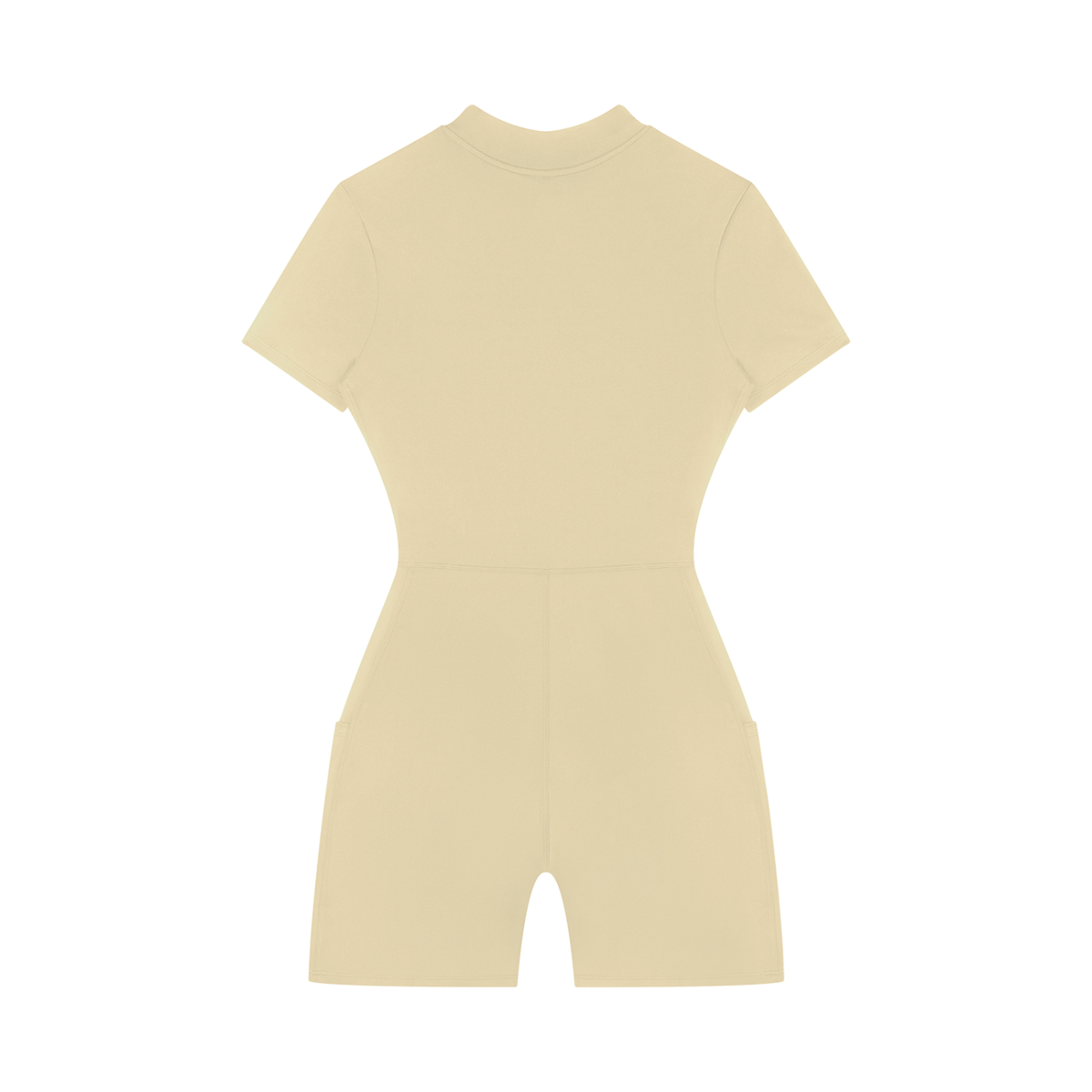 Street Green Quarter-Zip Short Sleeve Romper