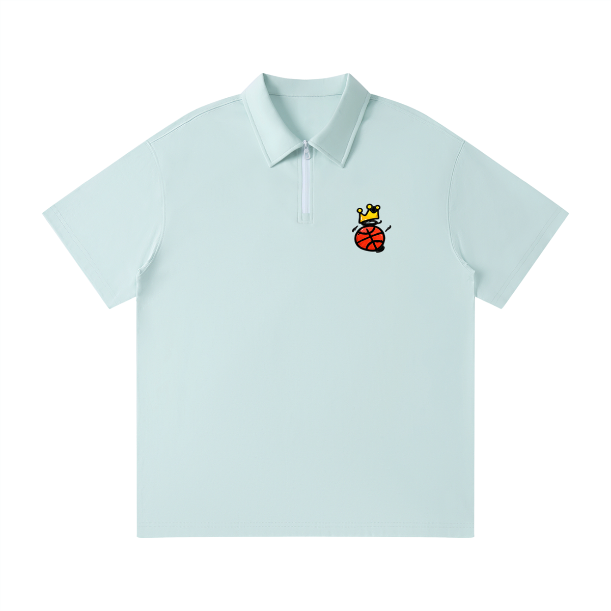 Crowned Baller Zip Polo Shirt