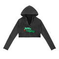 Vintage Street Green Washed Raw Edge Hoodie
