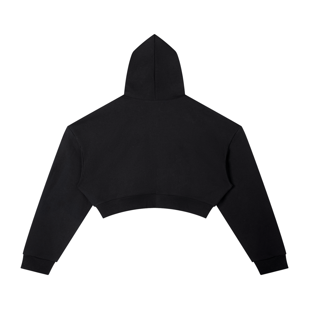 Essential Street Green Cropped Hoodie