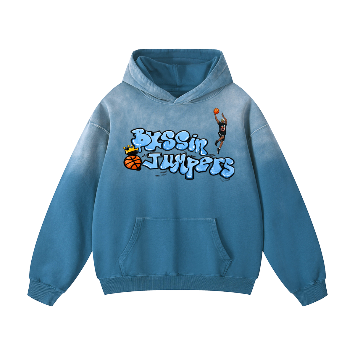 Street Jean Blue Oversized Hoodie