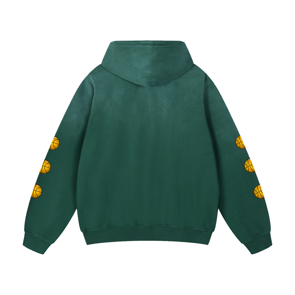 Smoke Green & Gold Oversized Hoodie