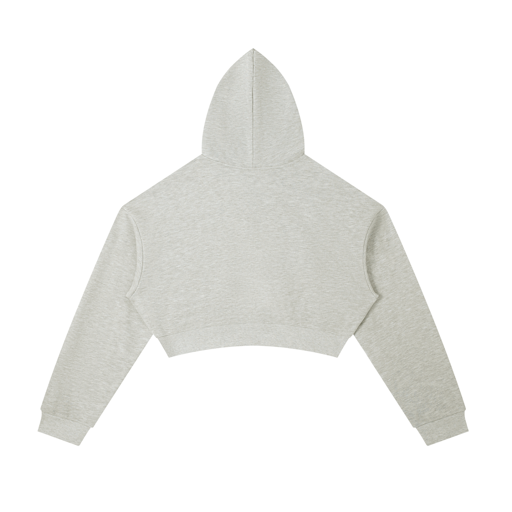 Essential Pink Cropped Zip-Up Hoodie