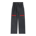 Vintage Red Washed Waist Pants