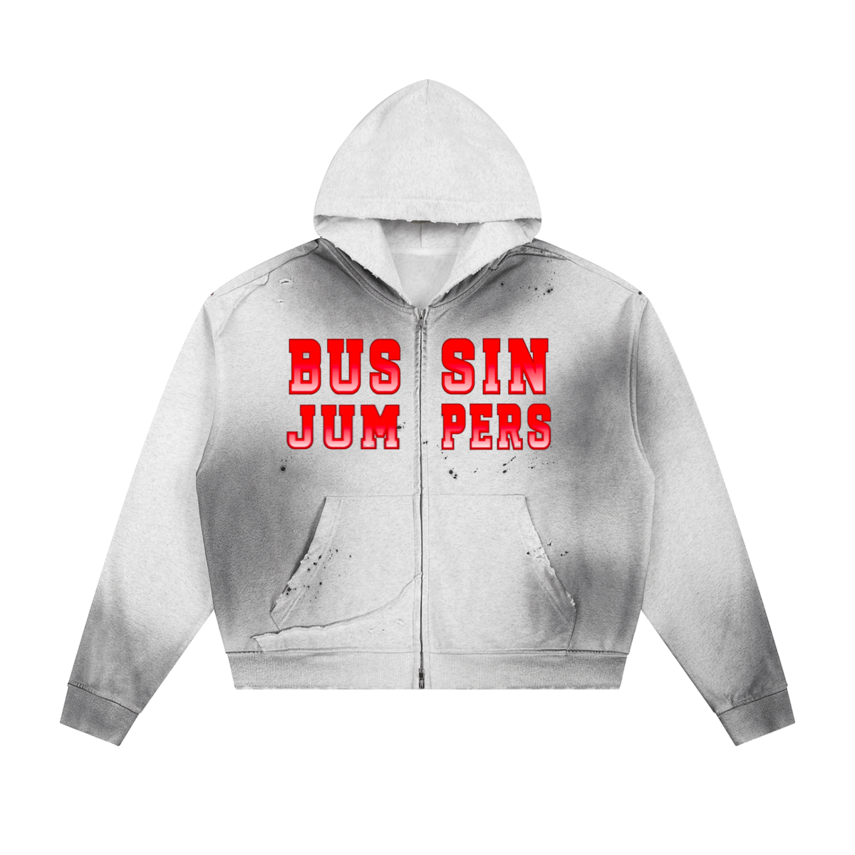Sun Fade Red Zip Hoodie