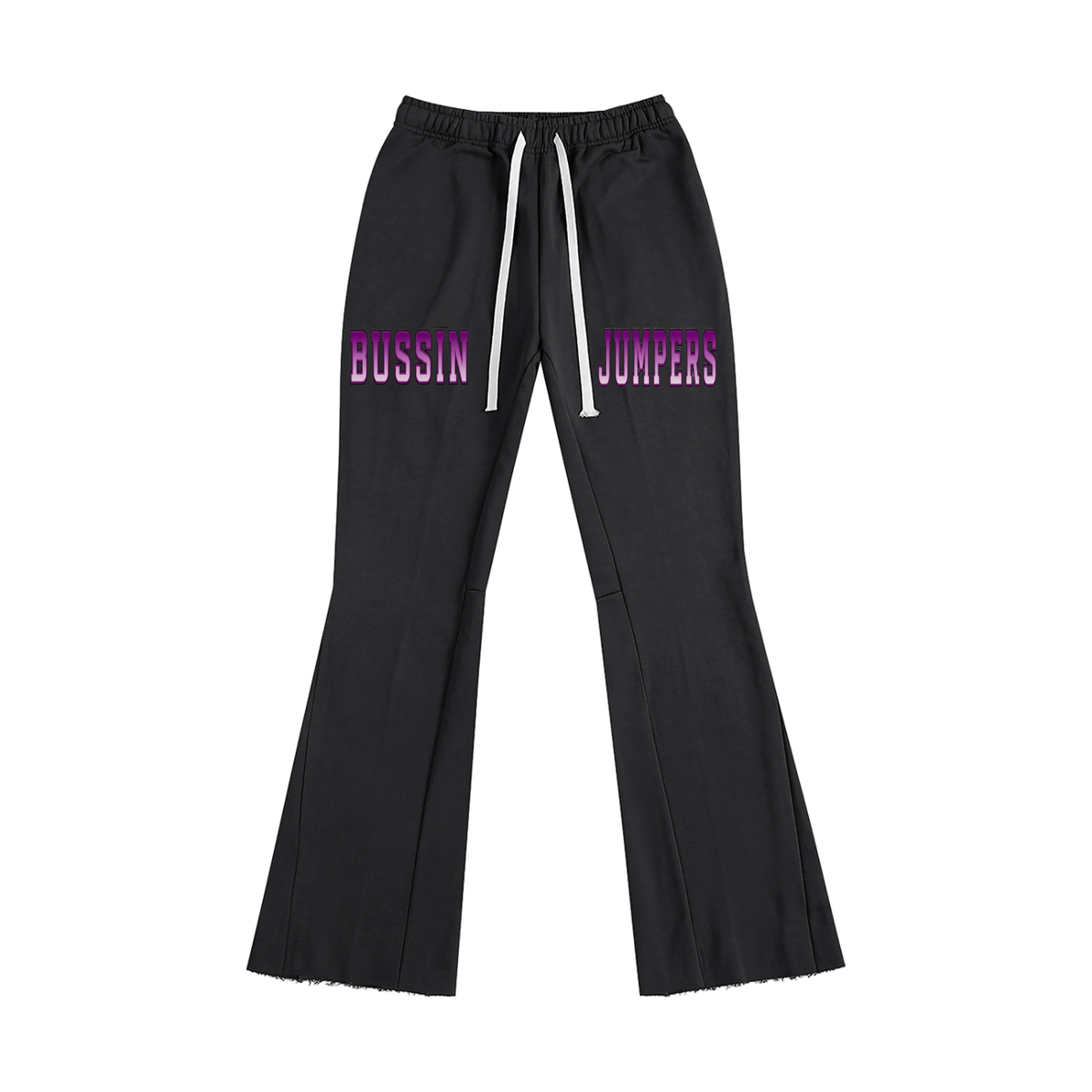Smoke Black & Purple Flared Sweatpants