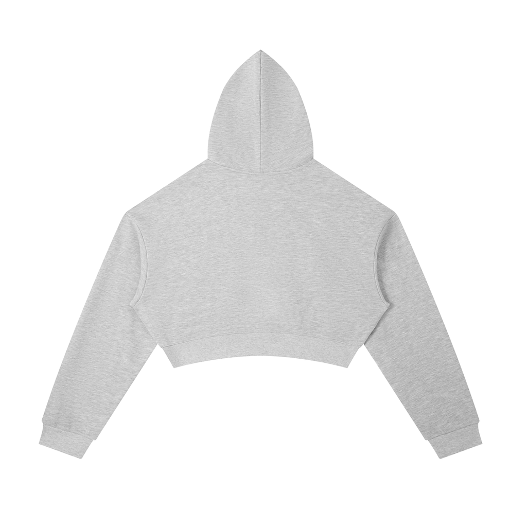 Essential Red Cropped Zip-Up Hoodie