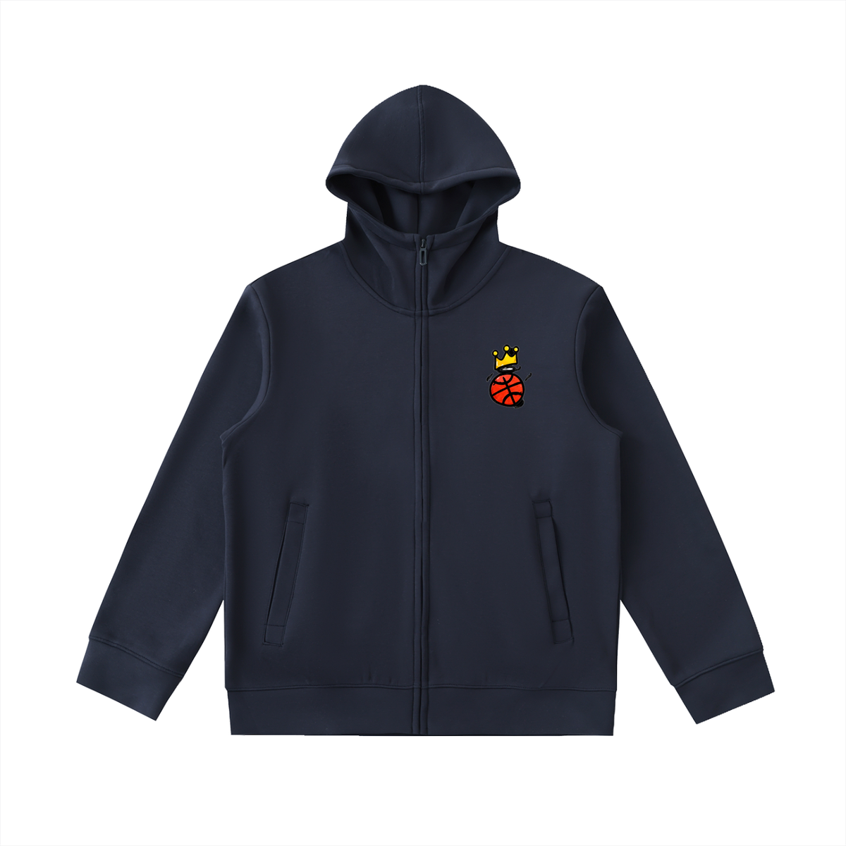 Crowned Baller Zip-Up Hoodie