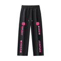 Essential Pink Drawstring Straight-Leg Sweatpants