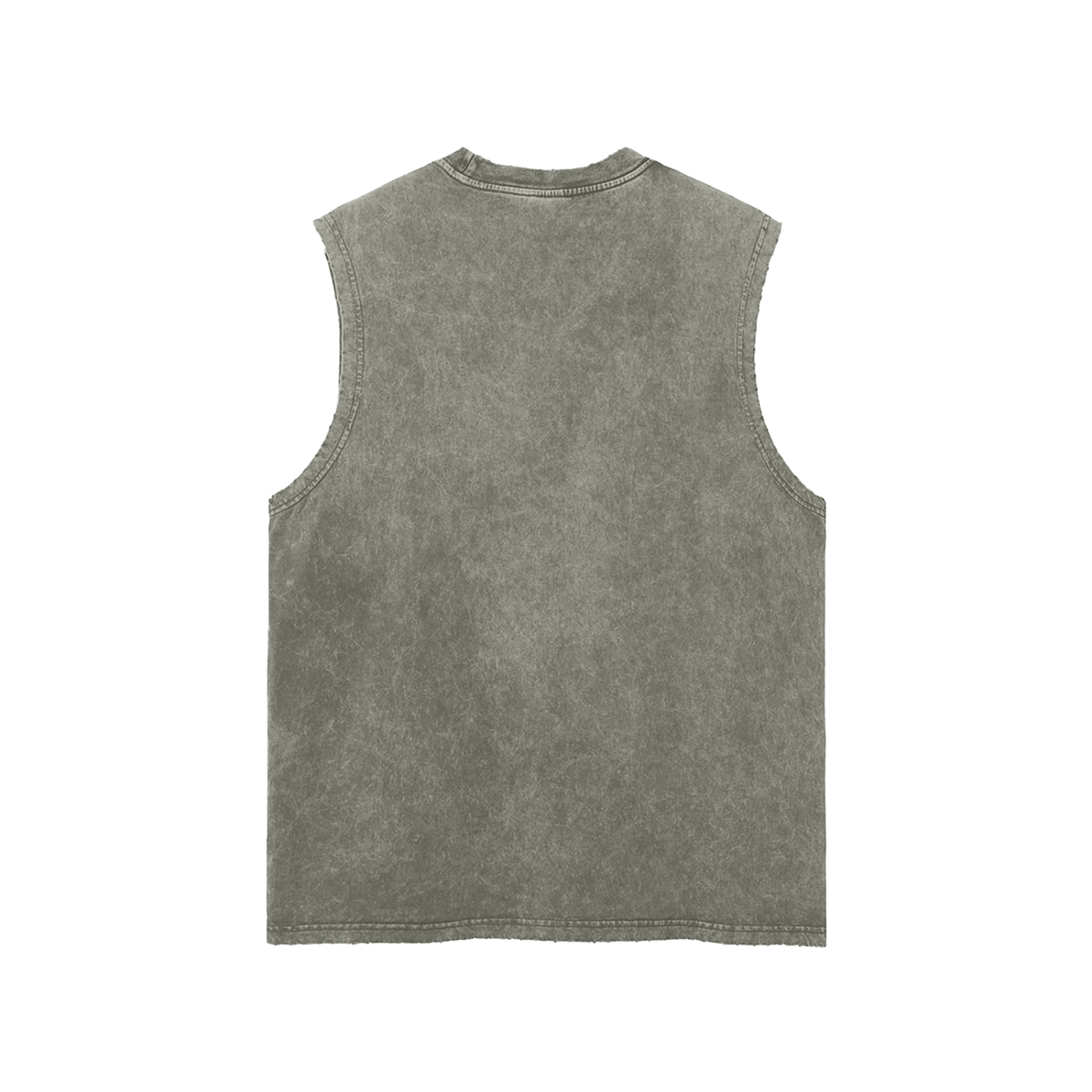 Street Green Frayed Hem Tank Top