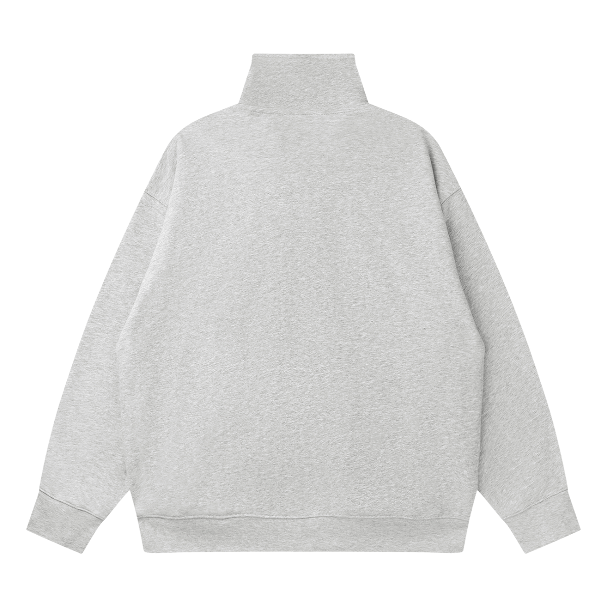 Quarter-Zip Street Green Drop Shoulder Sweatshirt