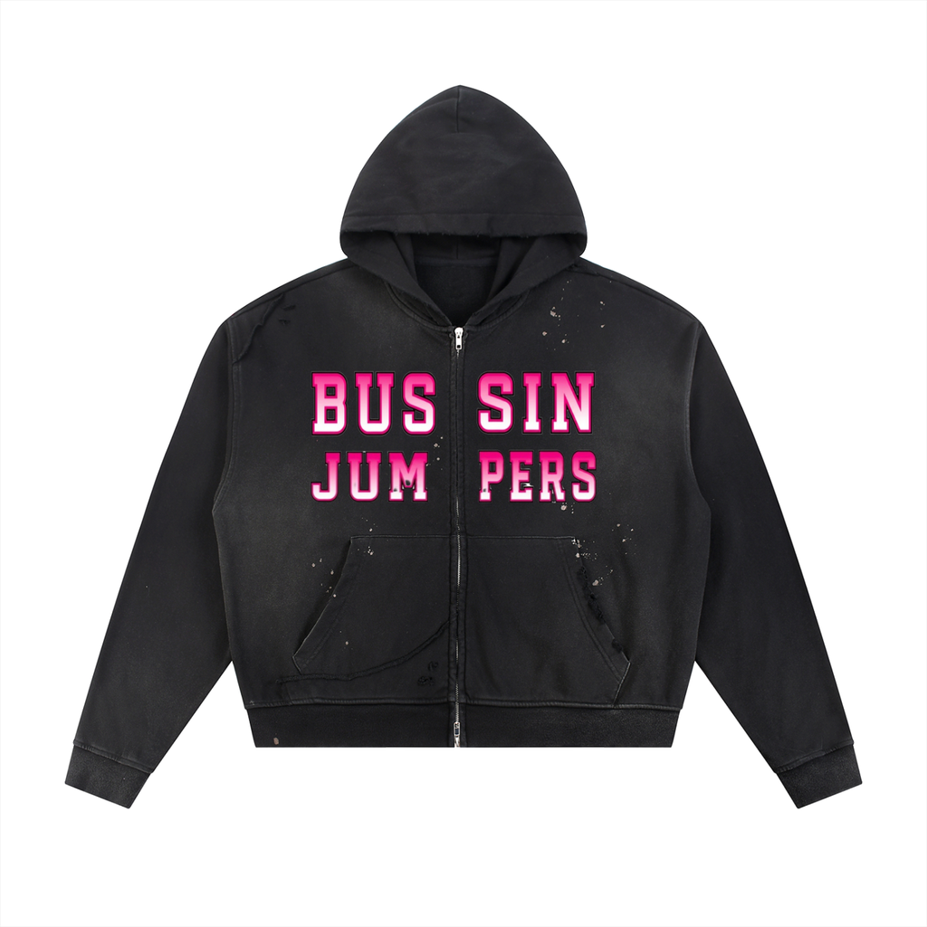 Sun Fade Pink Zip Hoodie