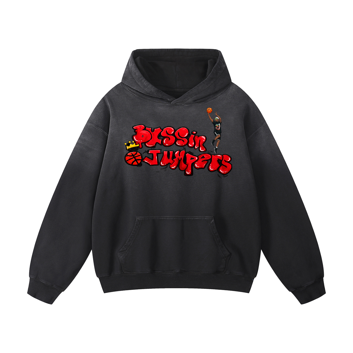 Street Red Oversized Hoodie