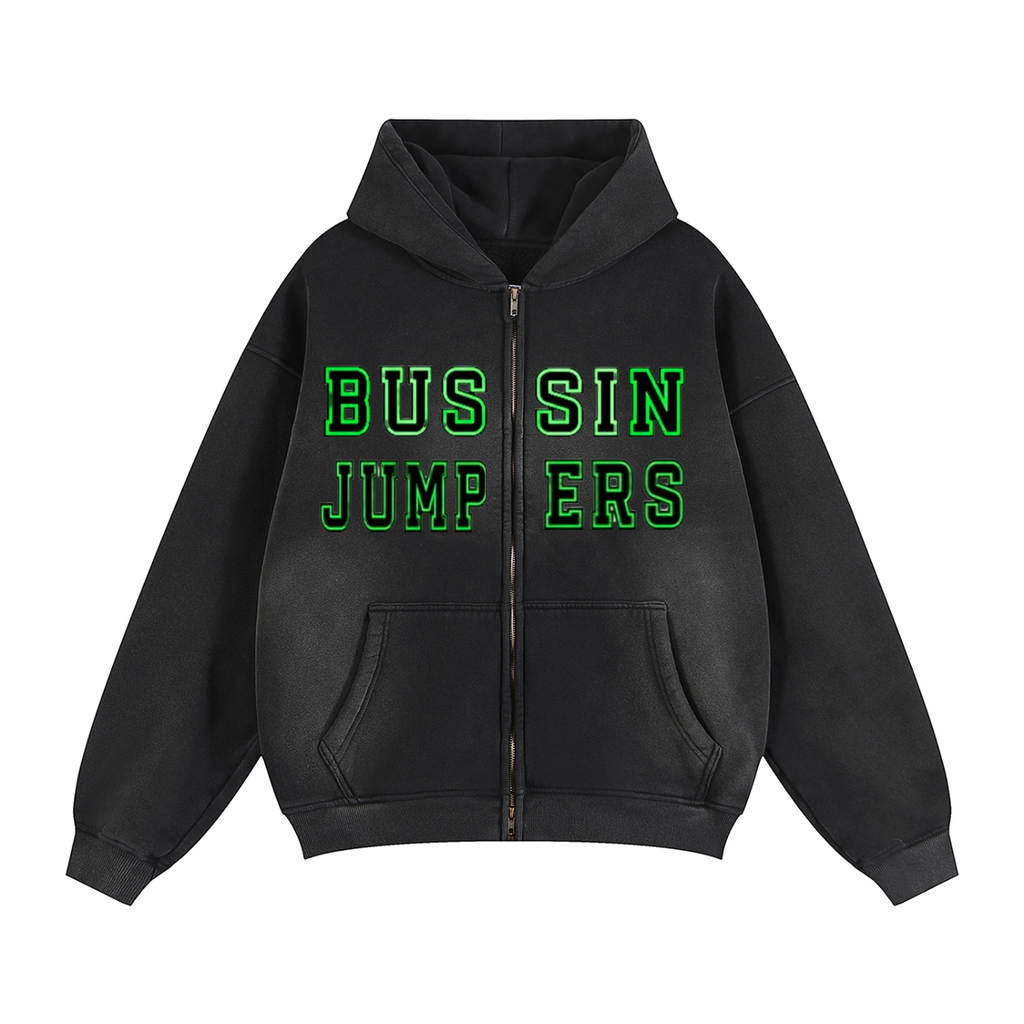 Smoke Grey & Green Jacket