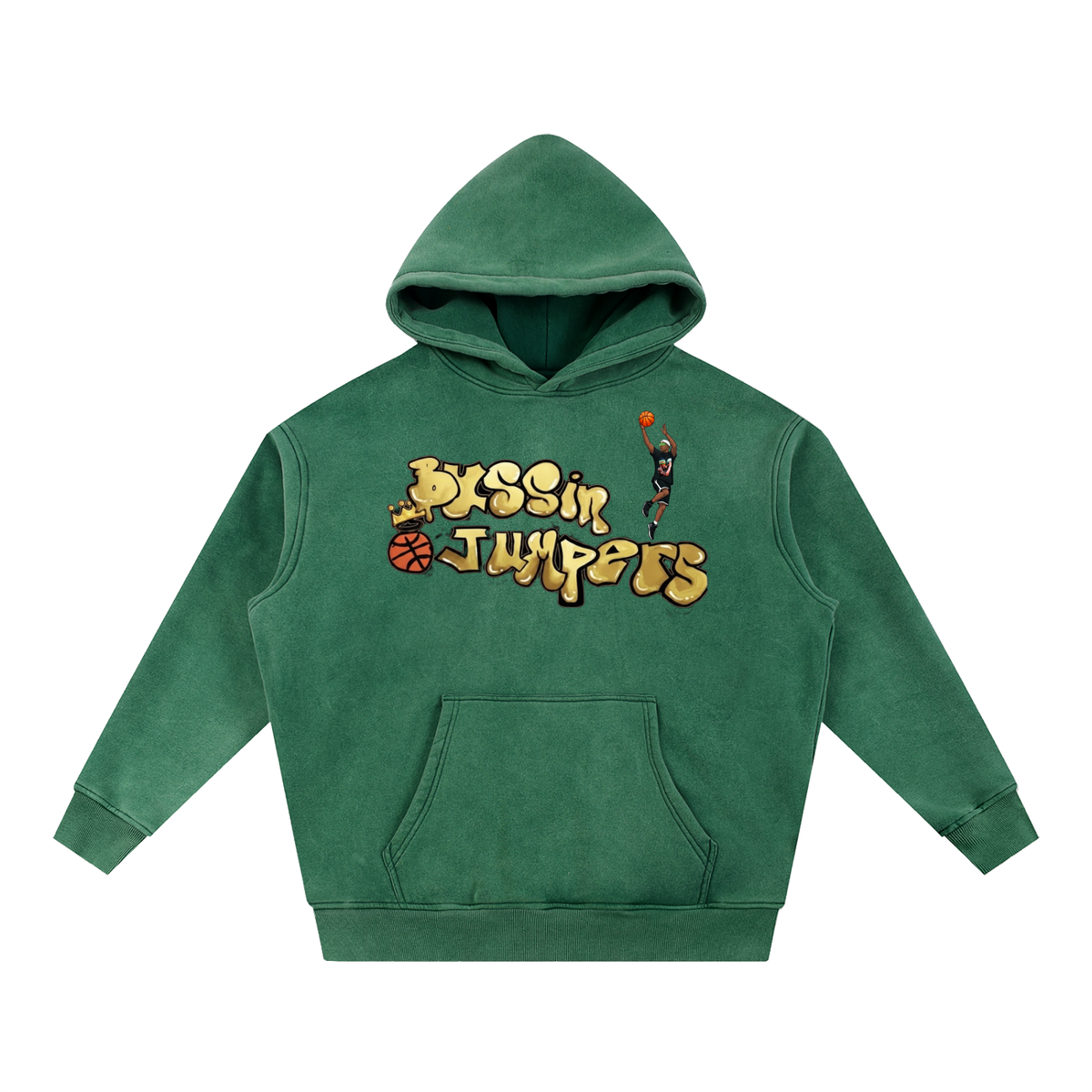 Street Gold & Red Oversize Hoodie