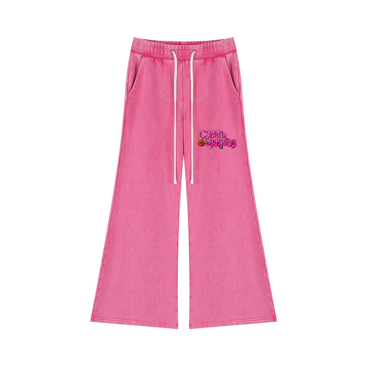 Street Pink Flared Leg Sweatpants