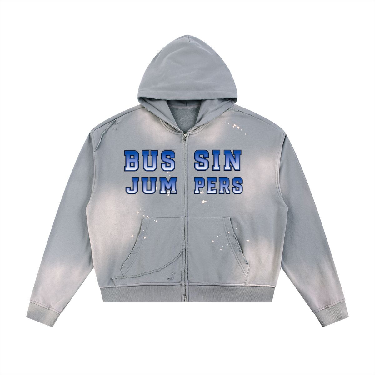 Sun Fade Blue Zip Hoodie