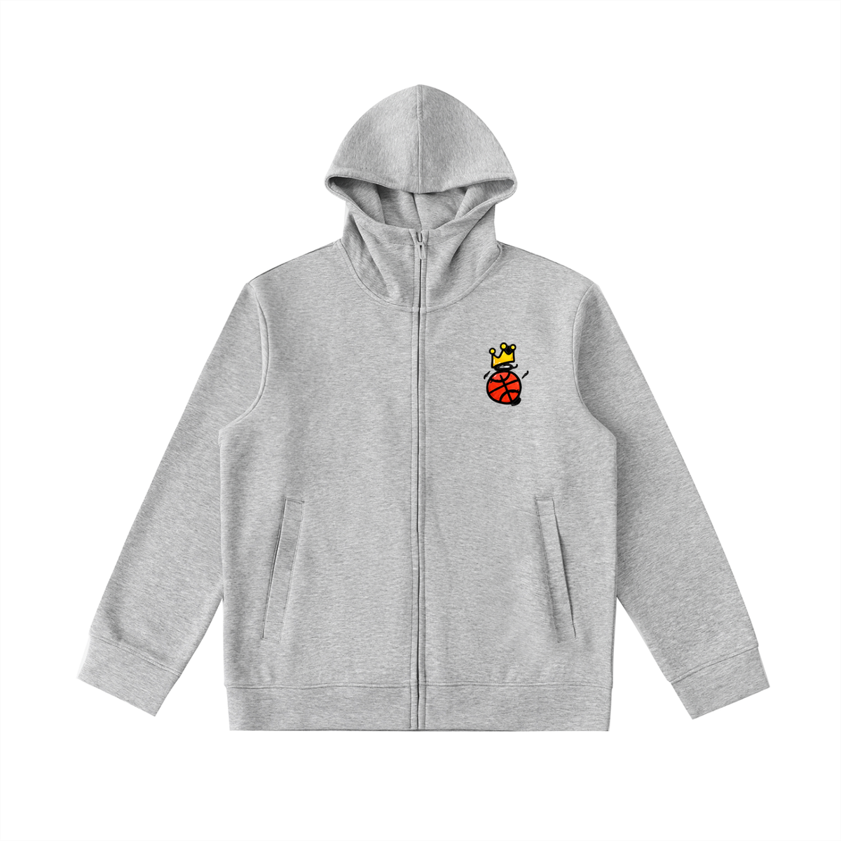 Crowned Baller Zip-Up Hoodie