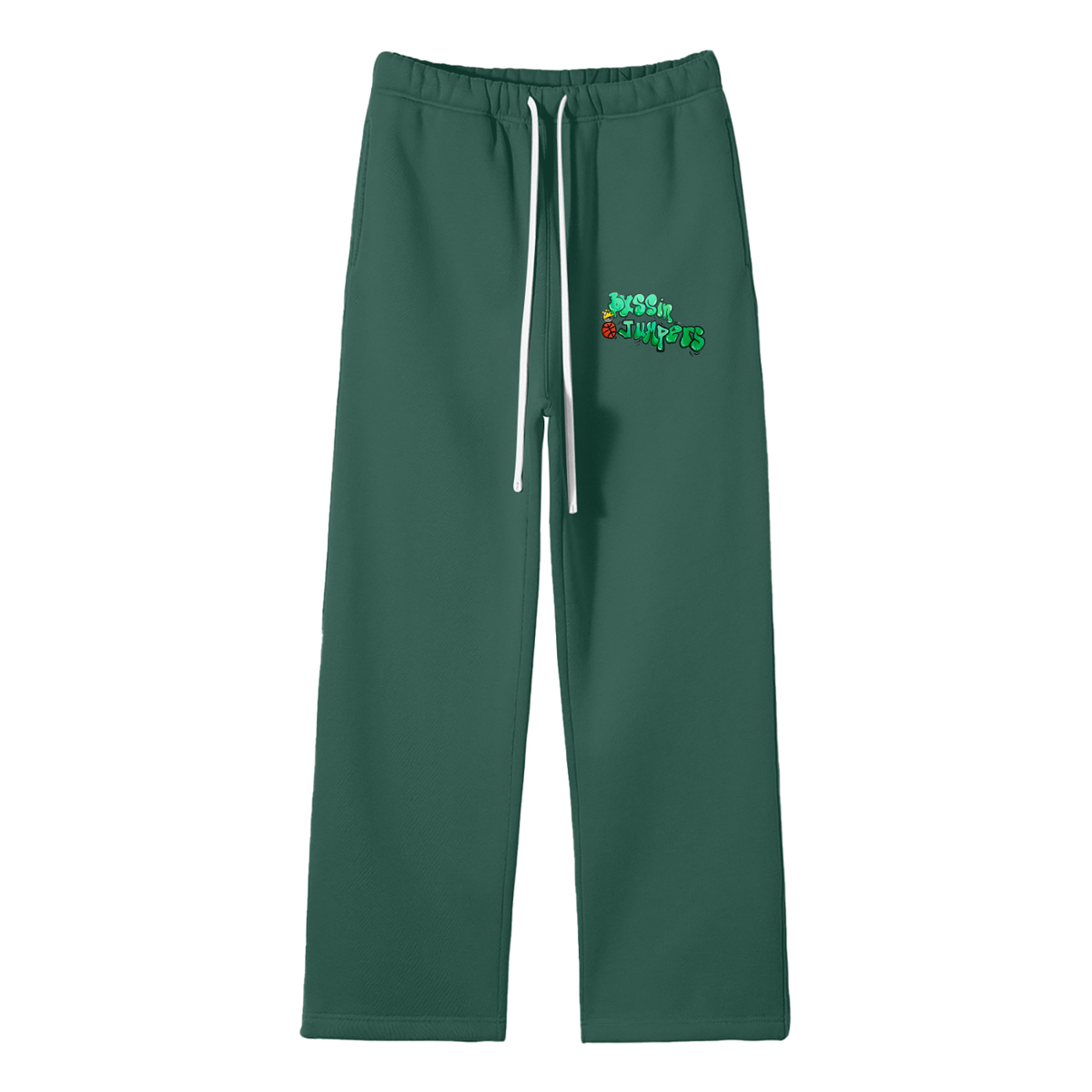 Street Green Fleece Straight Leg Pants