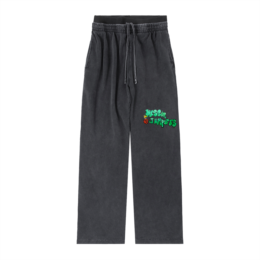 Vintage Street Green Washed Waist Pants
