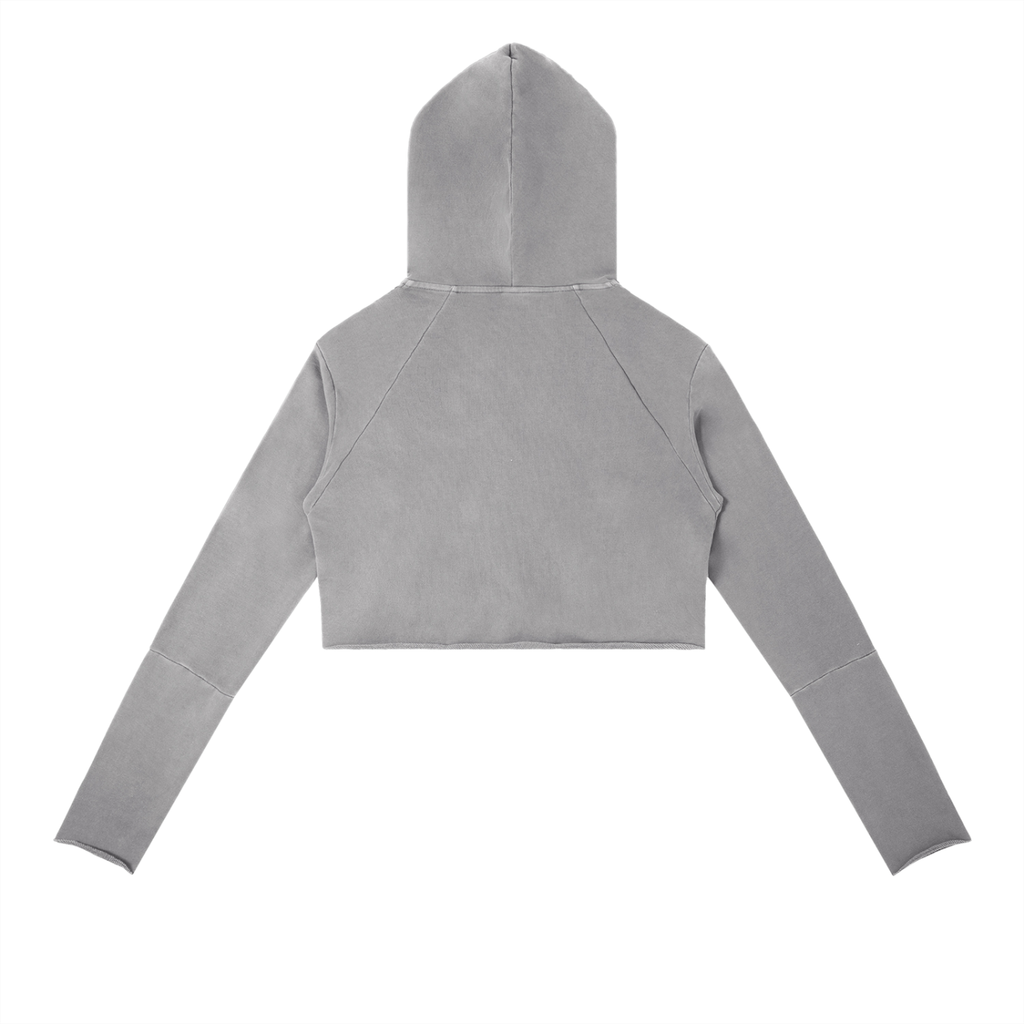 Vintage Street Green Washed Raw Edge Hoodie