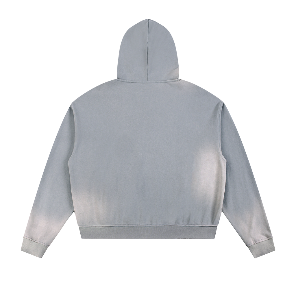 Sun Fade Blue Zip Hoodie