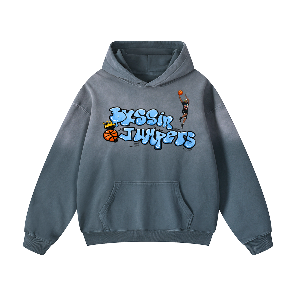 Street Jean Blue Oversized Hoodie