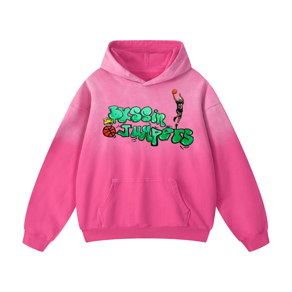 Smoke Black & Pink Hoodie