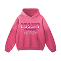Smoke Pink & White Oversized Hoodie