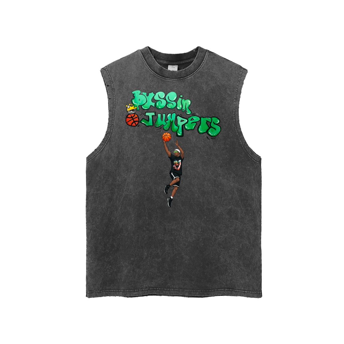 Street Green Frayed Hem Tank Top