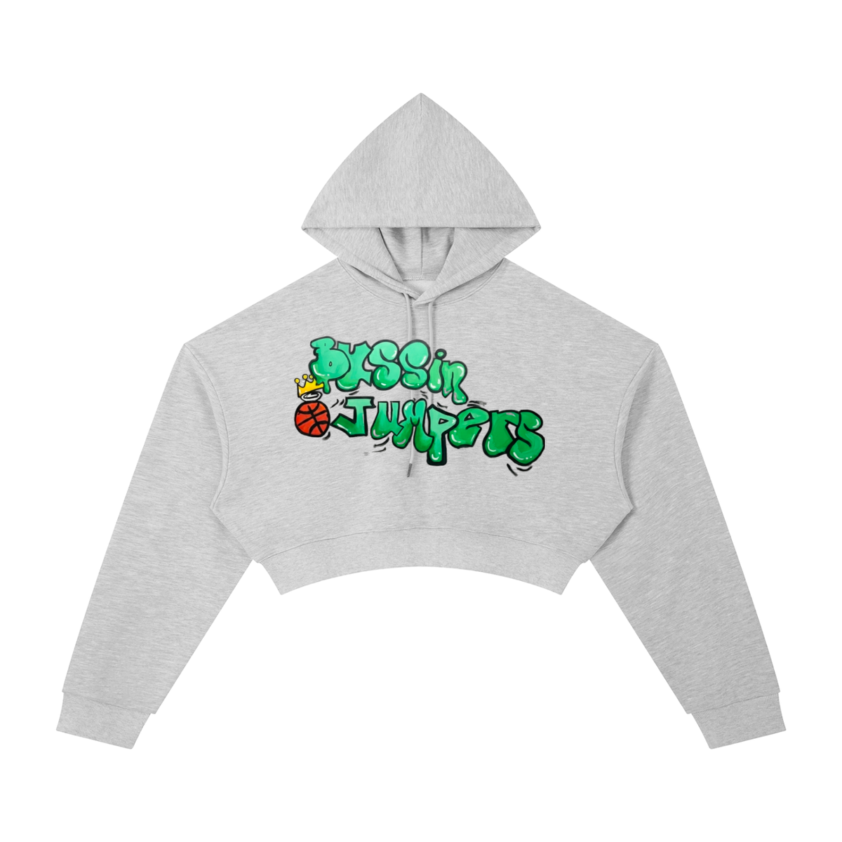 Essential Street Green Cropped Hoodie