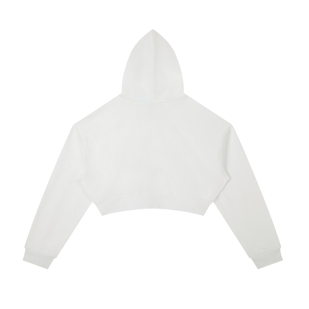 Essential Pink Cropped Zip-Up Hoodie