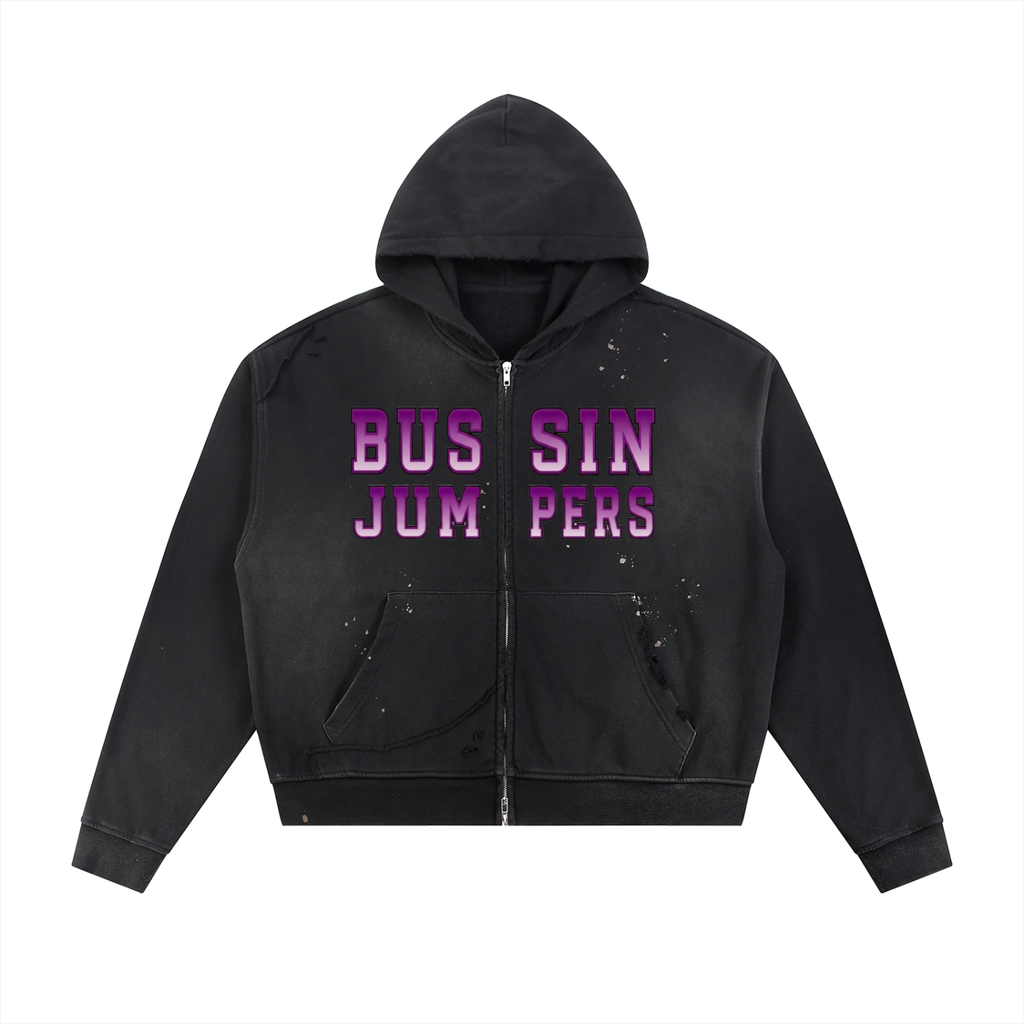 Sun Fade Purple Zip Hoodie