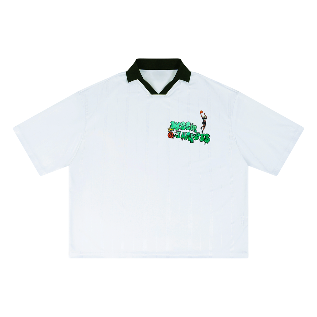 Street Green Striped Boxy Soccer Jersey