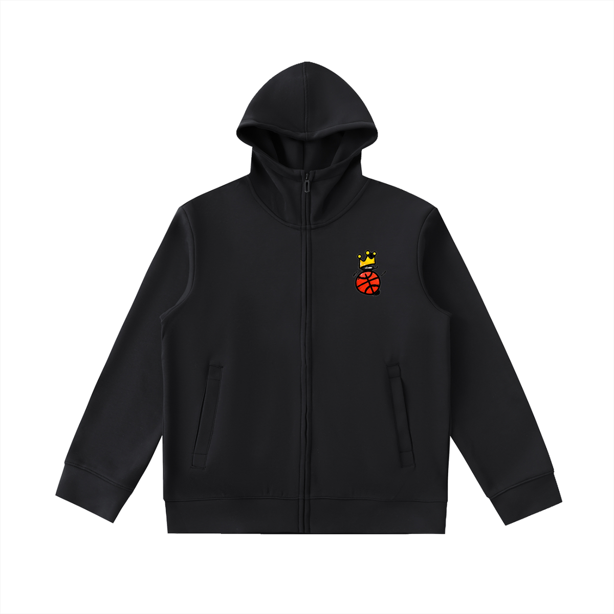 Crowned Baller Zip-Up Hoodie