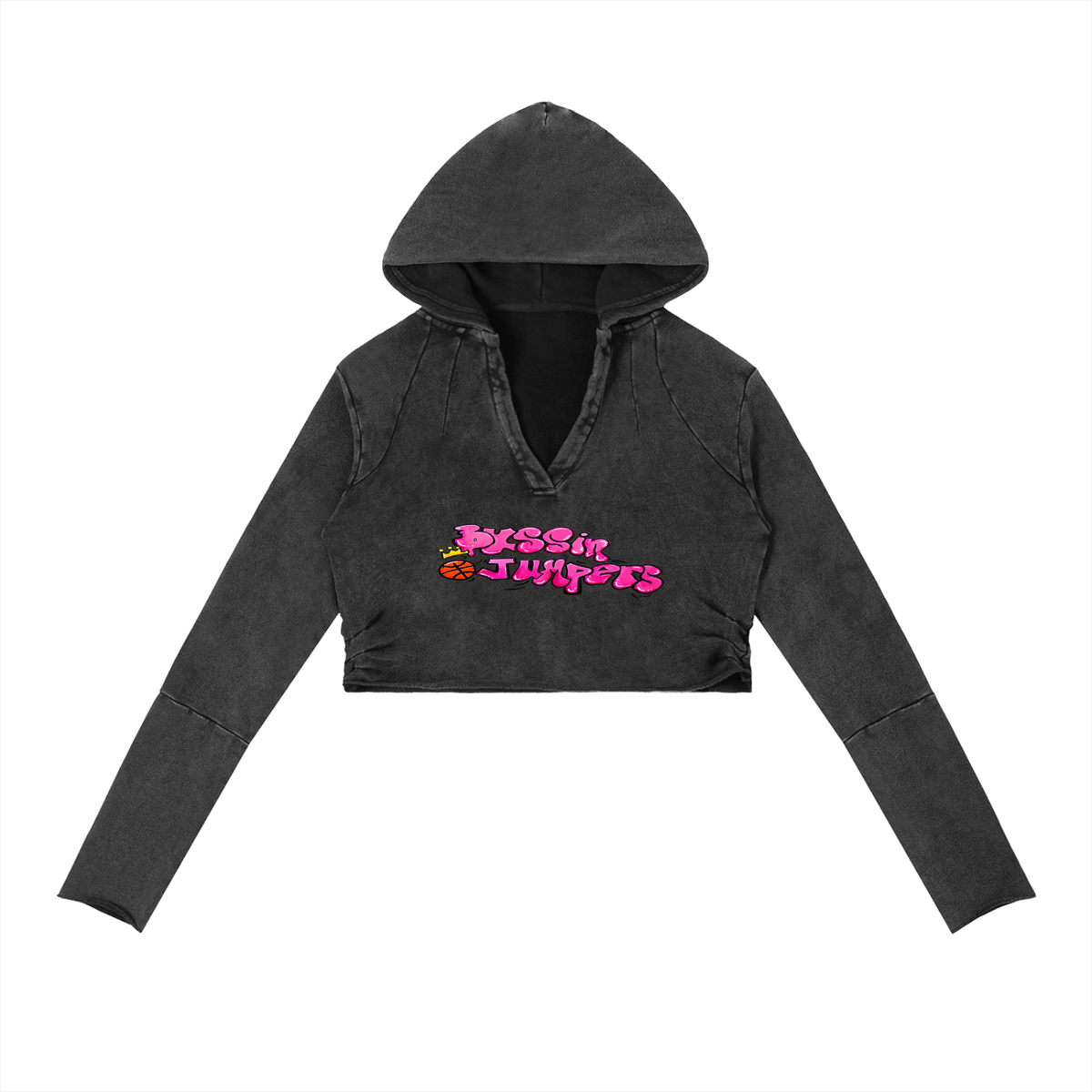 Vintage Street Pink Raw Edge Hoodie