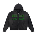Sun Fade Green Zip Hoodie