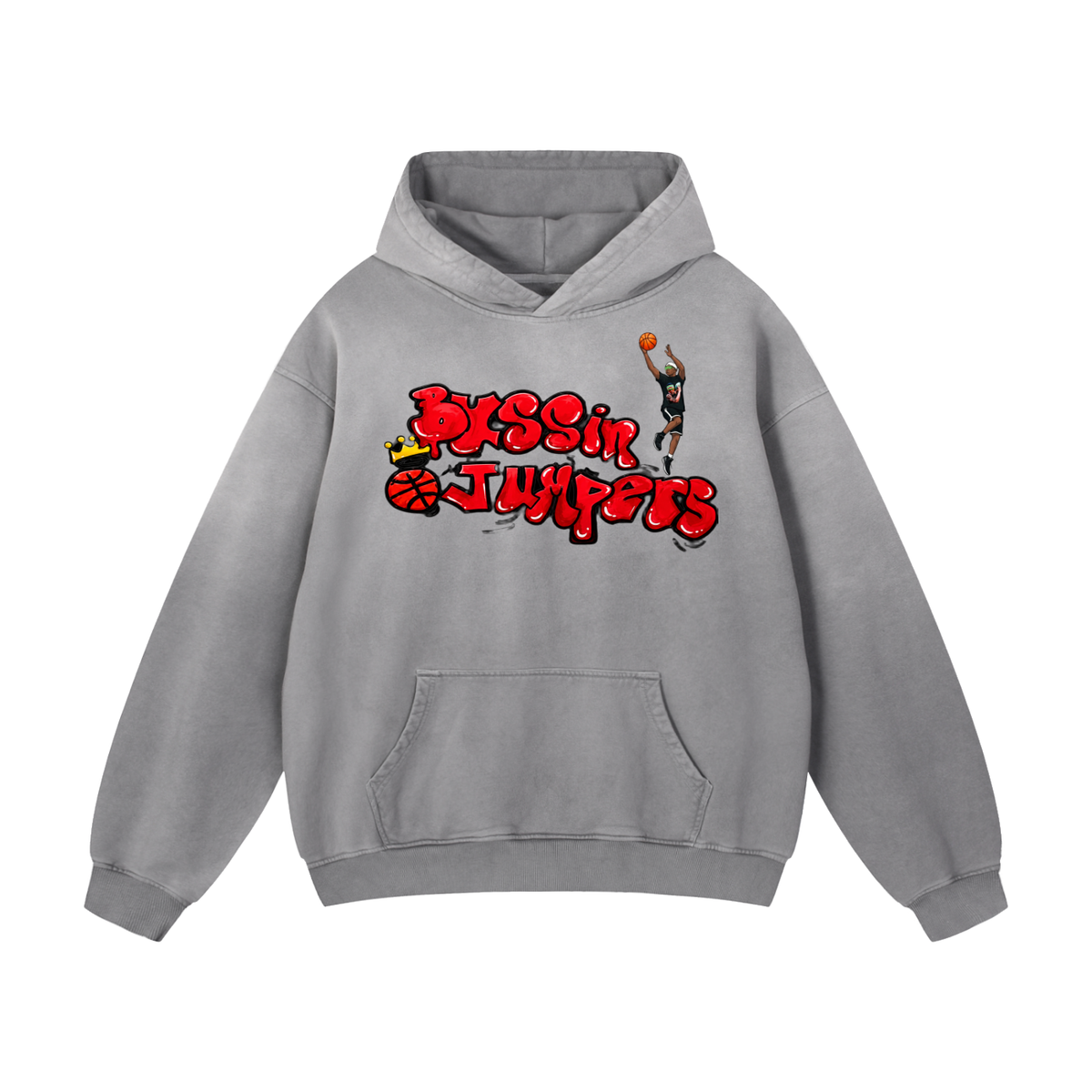Street Red Oversized Hoodie