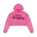 Street Pink Crop Hoodie