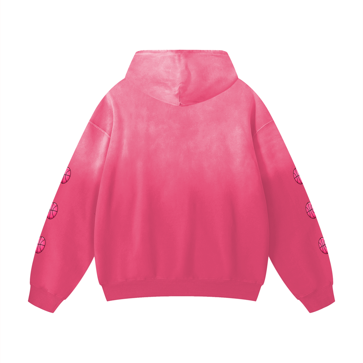 Smoke Pink & White Oversized Hoodie
