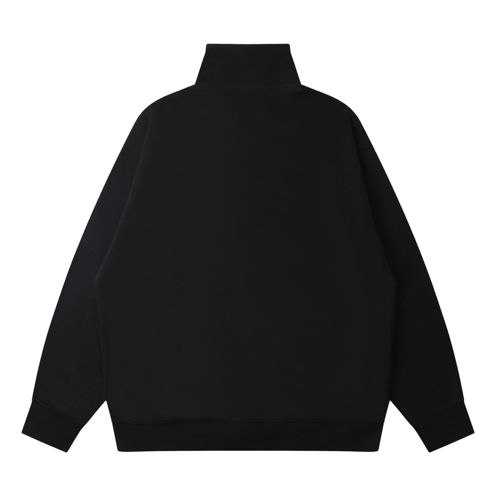 Quarter-Zip Street Green Drop Shoulder Sweatshirt