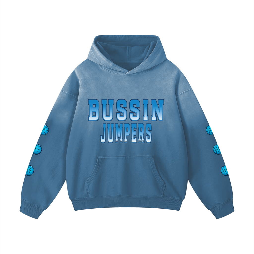 Smoke Jean Blue & White Oversized Hoodie