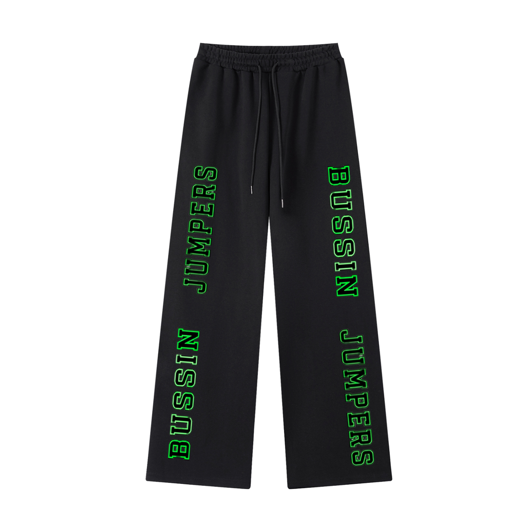 Essential Green Straight-Leg Sweatpants