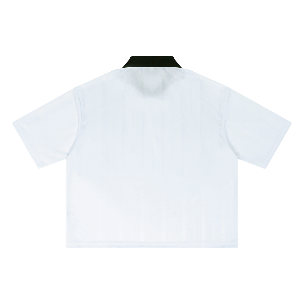 Street Green Striped Boxy Soccer Jersey