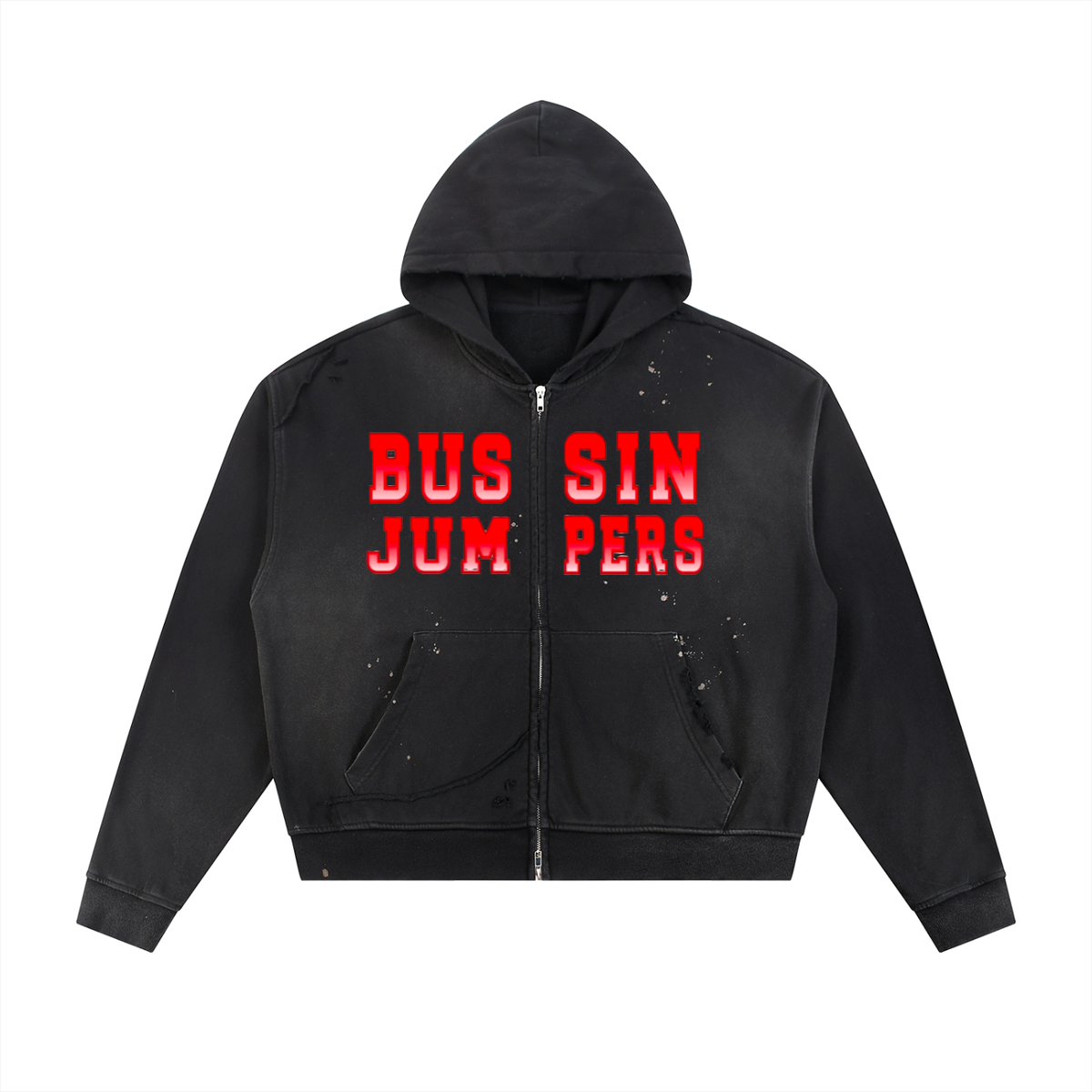 Sun Fade Red Zip Hoodie