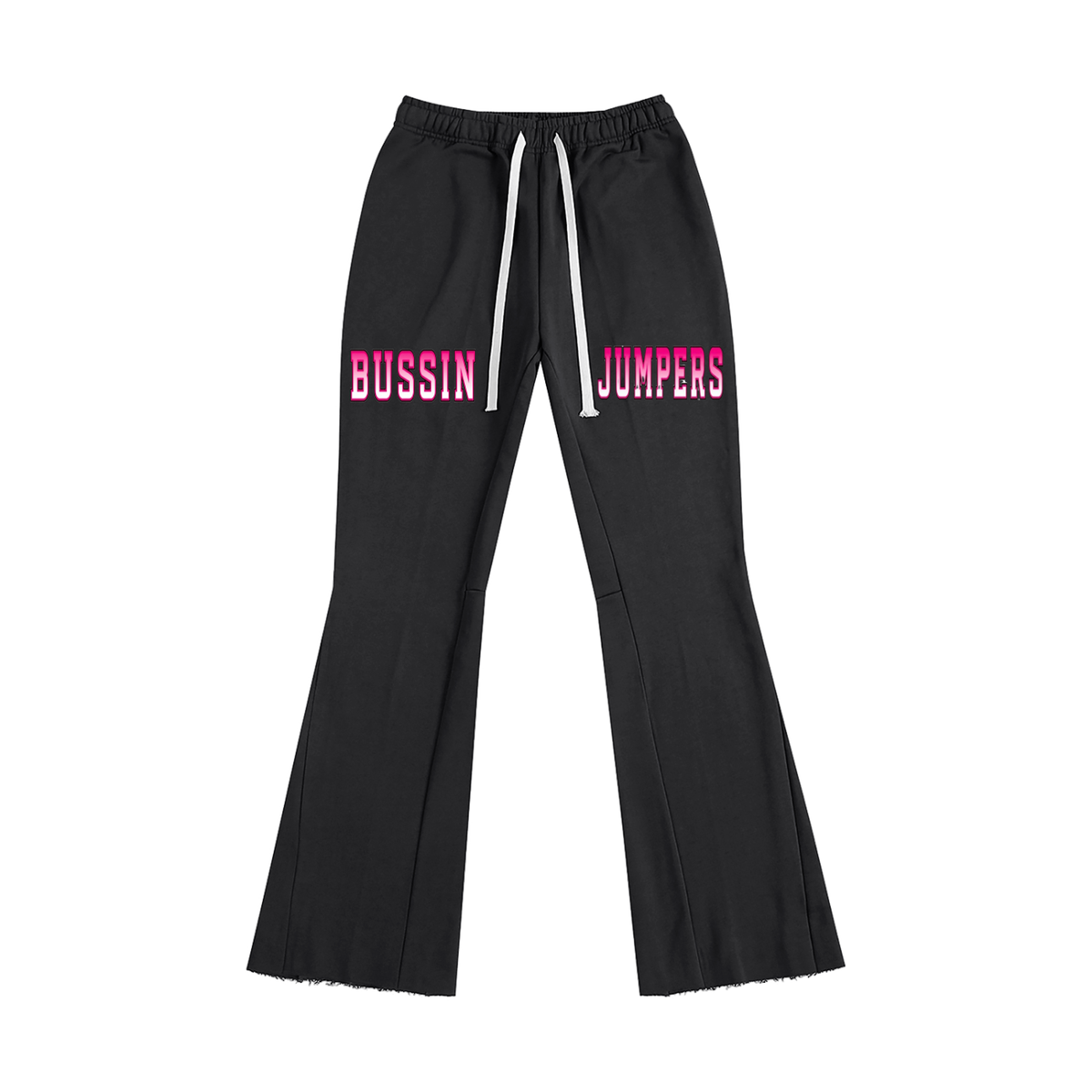 Smoke Pink & Black Flared Sweatpants
