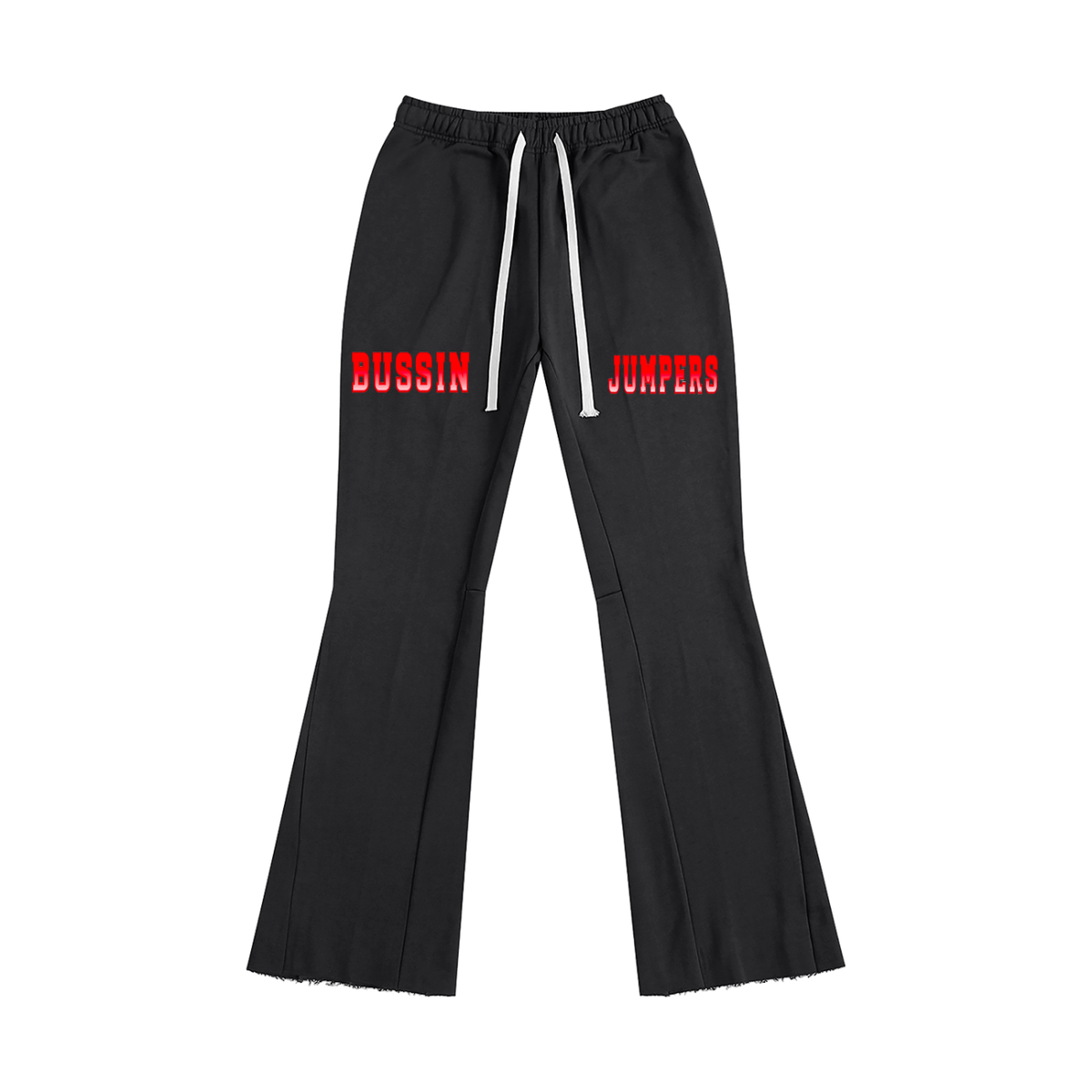 Smoke Black & Red Flared Sweatpants